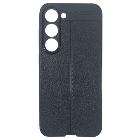 Laptop, Tablete & Telefoane - Devia Husa Leather Texture Shockproof Samsung Galaxy S23 Negru