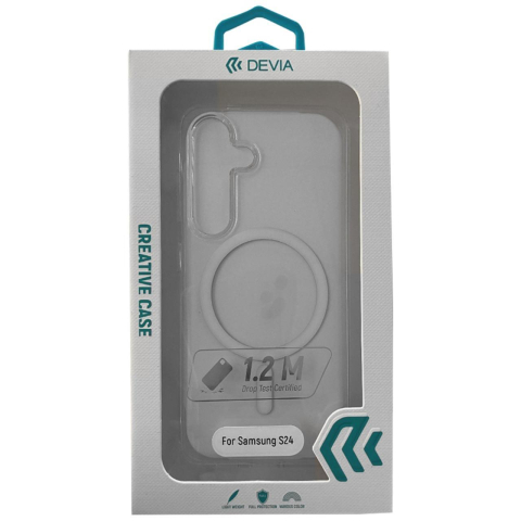 Laptop, Tablete & Telefoane - Devia Husa  Pure Clear Magnetic Shockproof Samsung Galaxy S24 Transparent