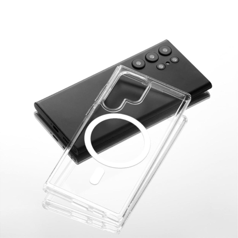 Devia Husa Pure Clear Magnetic Shockproof Samsung Galaxy S24 Ultra Transparent [1]