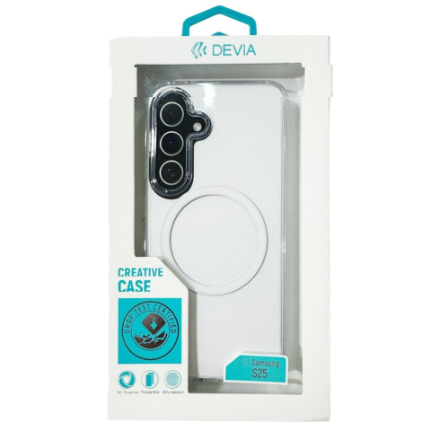 Laptop, Tablete & Telefoane - Devia Husa Shark Series Magnetic Shockproof Samsung Galaxy S25 Transparent