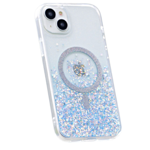 Devia Husa Shiny Series Original Design Magnetic iPhone 15 Plus Transparent / Albastru [2]