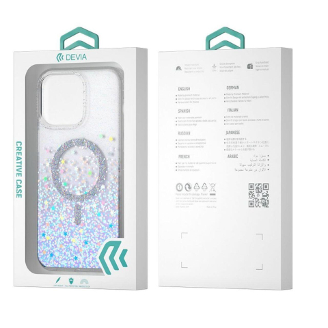 Devia Husa Shiny Series Original Design Magnetic iPhone 15 Pro Transparent / Albastru [1]