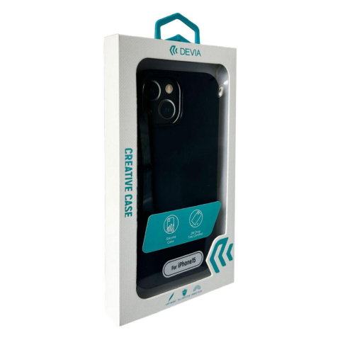 Laptop, Tablete & Telefoane - Devia Husa Silicon Nature Series iPhone 15 Negru