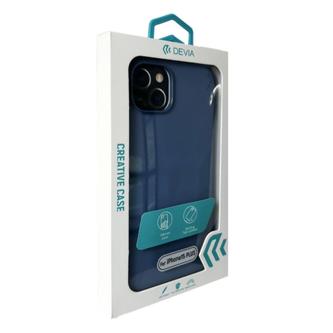 Laptop, Tablete & Telefoane - Devia Husa Silicon Nature Series iPhone 15 Plus Albastru