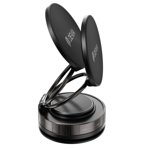 Devia Suport Magnetic Stand Ultra2 Metal, rotatie 360 grade, prindere ventuza, Negru [4]