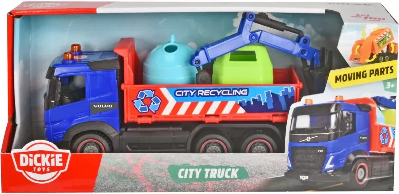 Jucării și Jocuri pentru copii - Dickie camion automacara reciclare 23cm, varsta de la 3 ani la 12 ani
