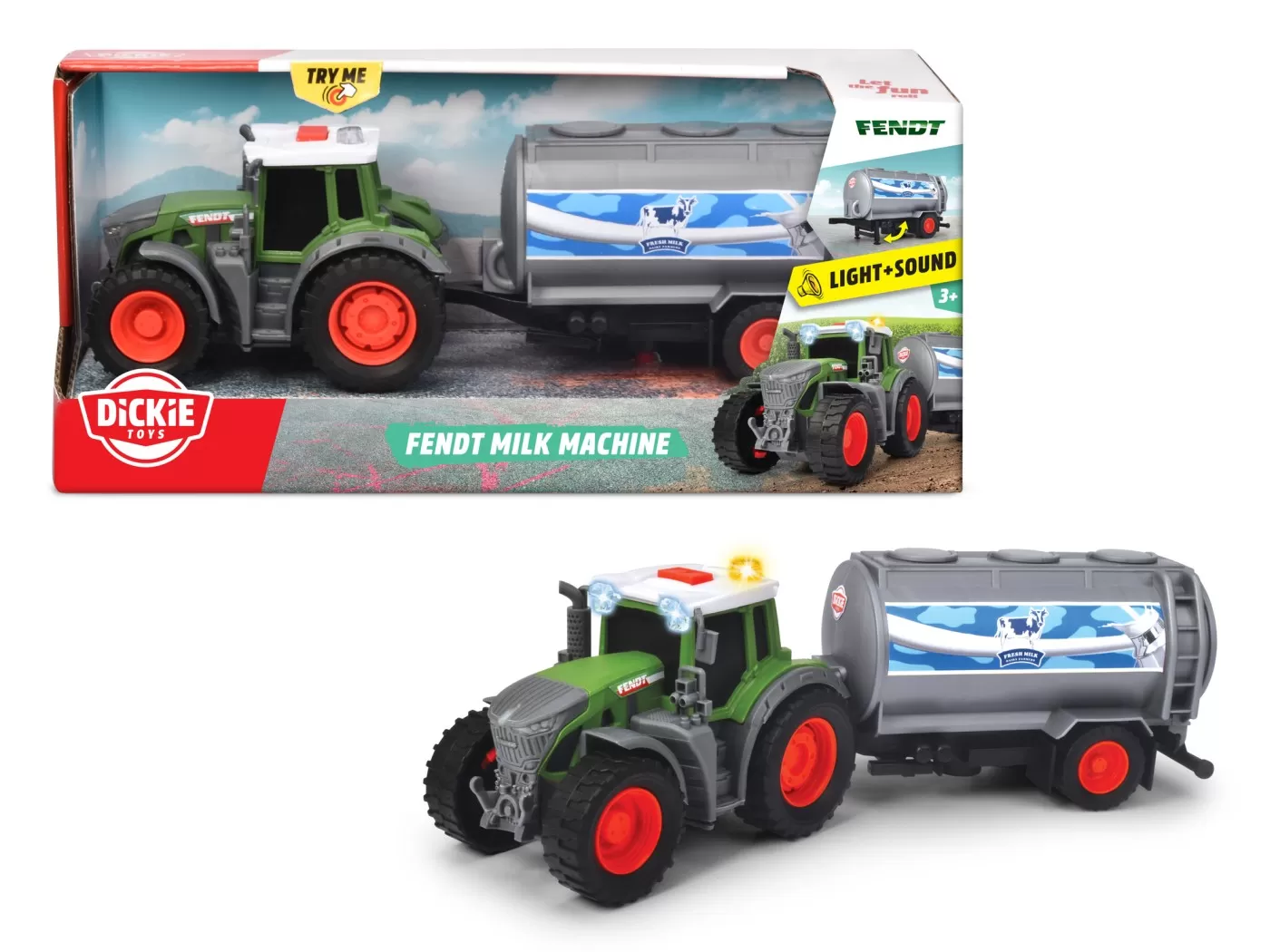 Jucării și Jocuri pentru copii - Dickie fendt tractor cu cisterna de lapte