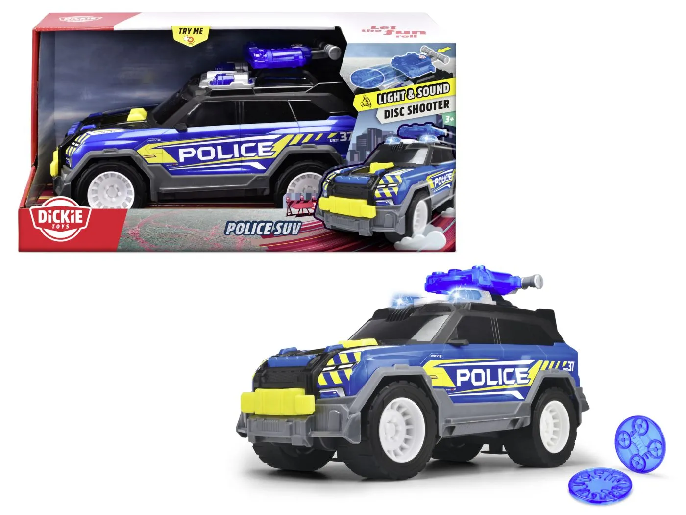 Jucării și Jocuri pentru copii - Dickie masina de politie suv cu sunete si lumini 30cm, copii varsta 3 ani pana la 11 ani