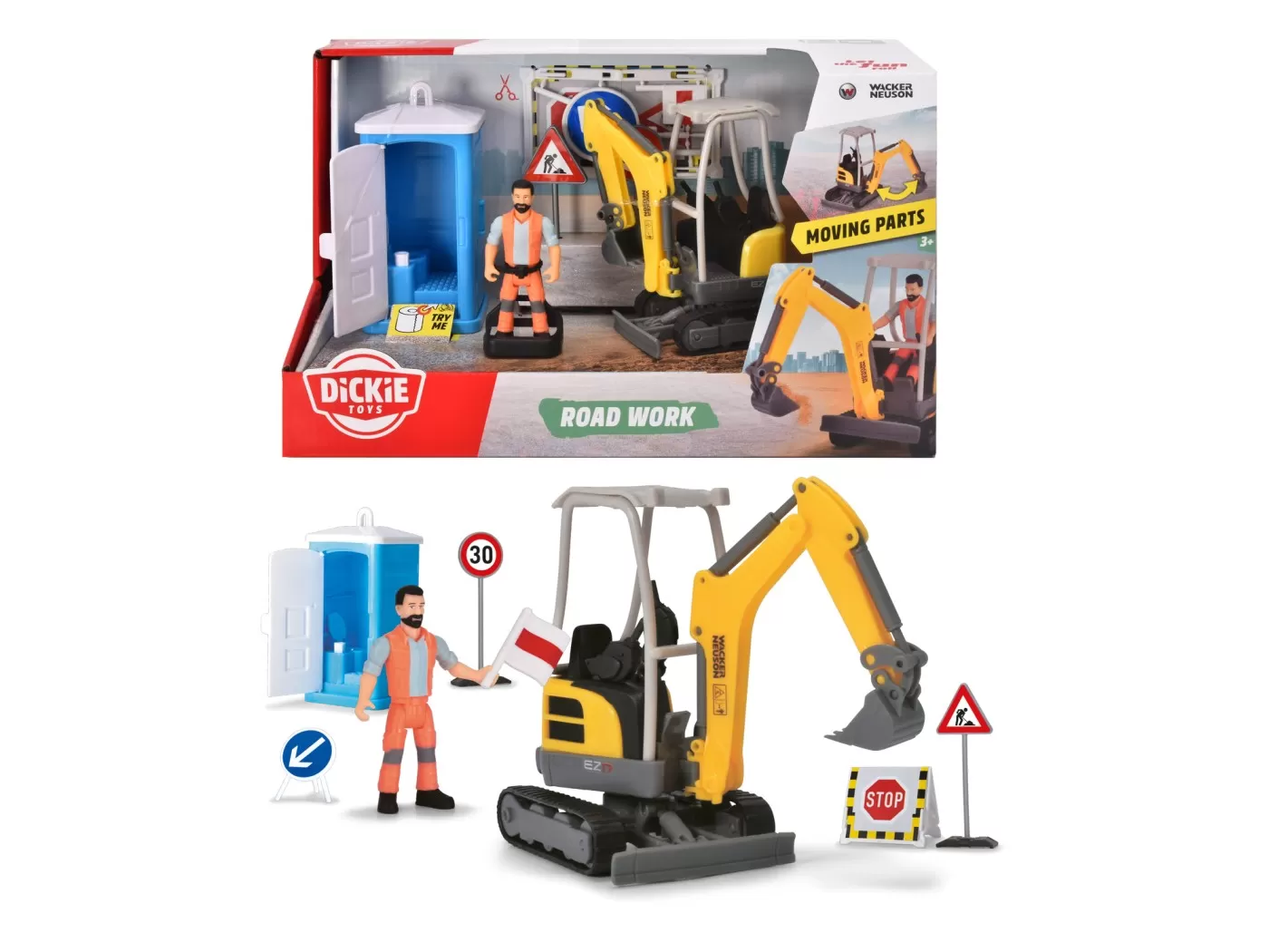 Utilaje construcție de jucărie - Dickie set pentru lucrari drumuri
