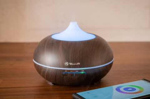 Difuzor Aromaterapie WiFi Tellur Smart, 300ml, LED, Maro închis [7]