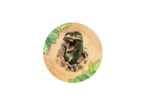 Cadouri Jucării Copii Grădiniță - Dino farfurii party 23 cm -6 buc  Grafix