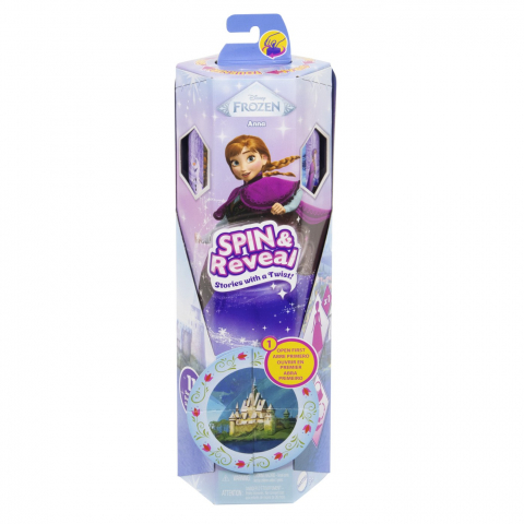 Jocuri de rol - Disney frozen spin and reveal papusa anna cu evantai, varsta de la 3 ani la 7 ani