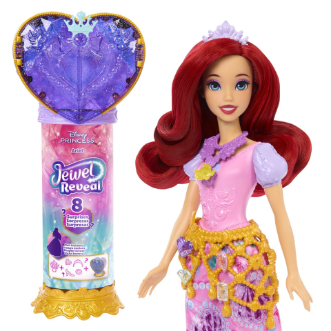 Disney princess jewel reveal papusa ariel copii varsta 3 ani - 7 ani [2]