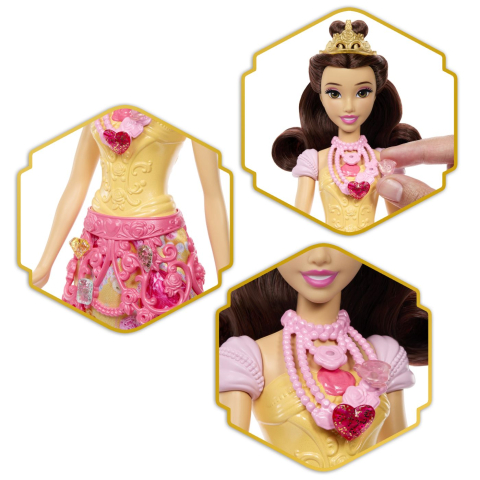 Disney princess jewel reveal papusa belle copii varsta 3 ani - 7 ani [7]