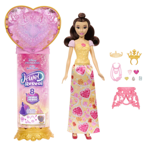 Disney princess jewel reveal papusa belle copii varsta 3 ani - 7 ani [2]