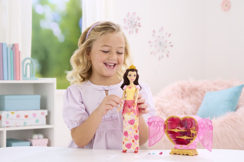 Disney princess jewel reveal papusa belle copii varsta 3 ani - 7 ani [3]
