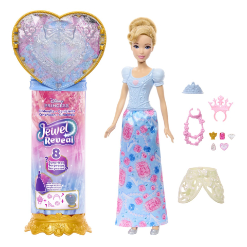 Disney princess jewel reveal papusa cenusareasa copii varsta 3 ani - 7 ani [3]