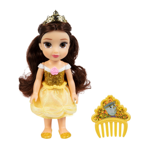 Disney Princess - Papusa cu sclipici si pieptene, 15 cm, diverse personaje varsta 3-5 ani ,5-7 ani ,7-9 ani, Fete [3]
