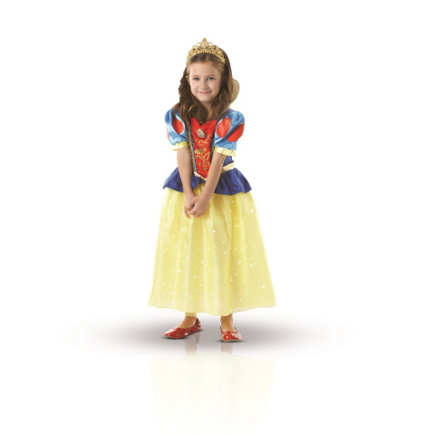 Jucării și Jocuri pentru copii - Disney Princess - Rochita cu sclipici Alba ca Zapada, 7-8 ani