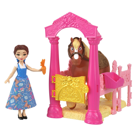 Disney princess set de joaca grajdul regal al lui belle papusa si accesorii copii 3 ani - 8 ani [4]