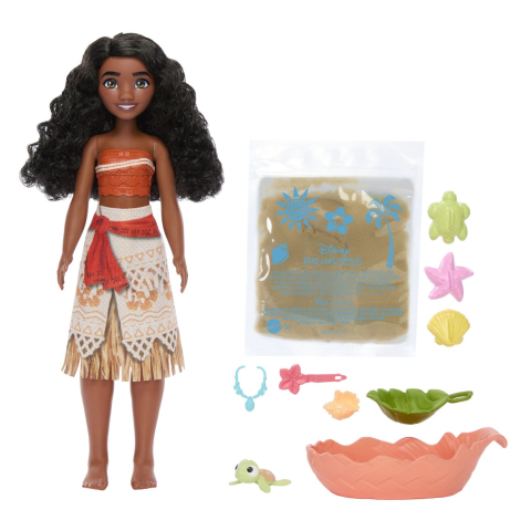 Disney princess set papusa vaiana si prietenii din ocean cu nisip modelabil [1]