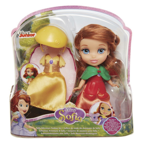 Jocuri de rol - Disney Sofia Intai - Papusa Sofia cu colectie de haine, 15 cm copii varsta 3 ani +