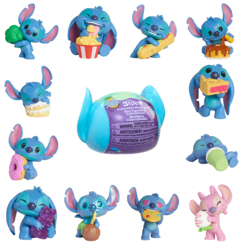 Jucării și Jocuri pentru copii - Disney Stitch - Mini-figurina ascunsa in capsula, Feed Me S3 varsta 3-5 ani ,5-7 ani, Unisex