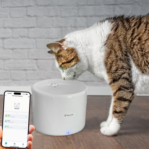 Dispenser apă animale WiFi Tellur Smart, 2L, Alb [4]