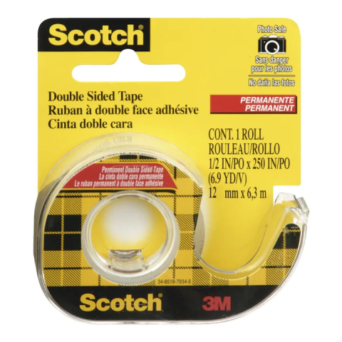 Articole pentru birou - Dispenser cu banda dublu adeziva 12mm*6.3m scotch 3m