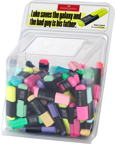 Birotică și Papetărie - Display 100 bucati textmarkere mini superfluorescente si pastel faber-castell