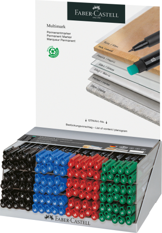 Birotică și Papetărie - Display 120 buc marker permanent multimark diverse culori faber-