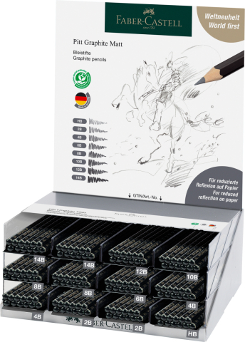Rechizite Școlare - Display 144 buc creion grafit mat pitt faber-castell