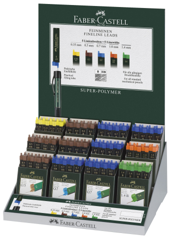 Rechizite Școlare - Display 144 buc mine creion super-polymer faber-castell