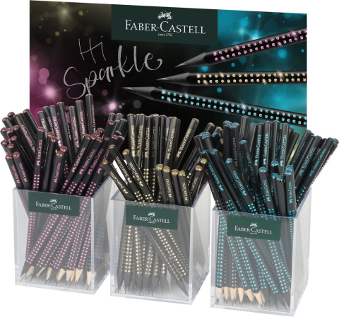 Rechizite Școlare - Display 144 creioane grafit sparkle winter 2025 faber-castell