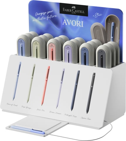 Pixuri pentru Copii si Scoala - Display 18 pixuri avori xb diverse culori faber-castell