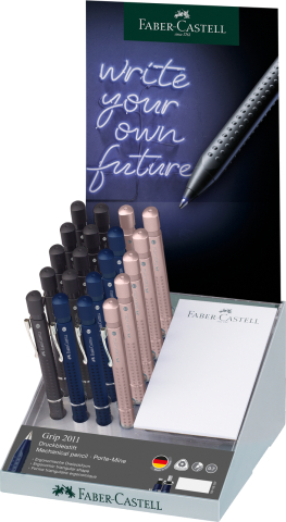 Rechizite Școlare - Display 20 buc creion mecanic 0.7mm diverse culori grip 2011 faber castell