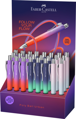 Birotică și Papetărie - Display 24 pixuri cu mecanism poly ball xb urban 2026 faber-castell