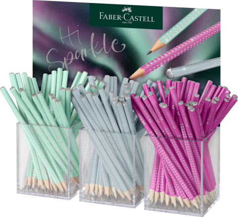 Rechizite Școlare - Display 3*48 buc creion grafit sparkle aurora 2026 faber-castell