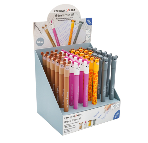 Rechizite Școlare - Display 36 rollere 0.7 mm albastru erasable editia 2025 eberhard faber