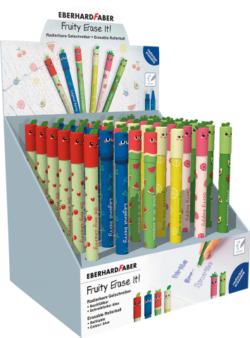 Display 36 rollere 0.7 mm albastru erasable fructe eberhard faber [1]