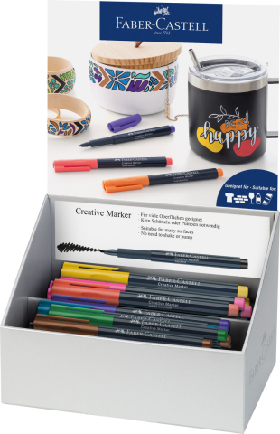 Birotică și Papetărie - Display 50 buc marker creativ culori 2024 faber-castell