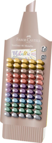 Birotică și Papetărie - Display 60 bucati textmarkere metalizate pen shape faber-castell