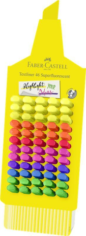 Birotică și Papetărie - Display 60 bucati textmarkere superfluorescente pen shape faber-castell