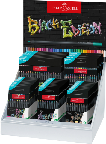 Rechizite Școlare - Display concept creioane colorate black edition 2024 faber-castell