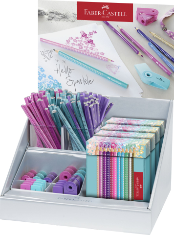 Rechizite Școlare - Display concept sparkle 1 (cr grafit, cr colorate+sleeve) faber