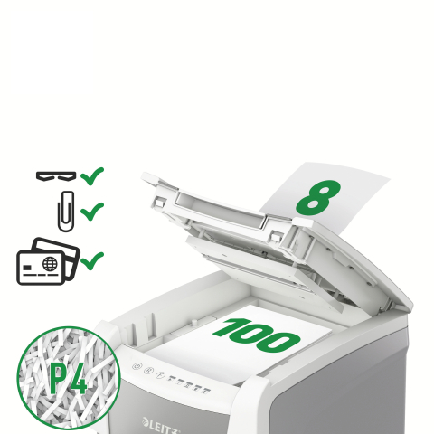 Distrugator automat doc iq small office cross-cut 100 coli p4 leitz [1]