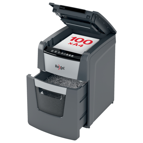 Birotică și Papetărie - Distrugator automat optimum 100m p5 micro cut 100 coli rexel