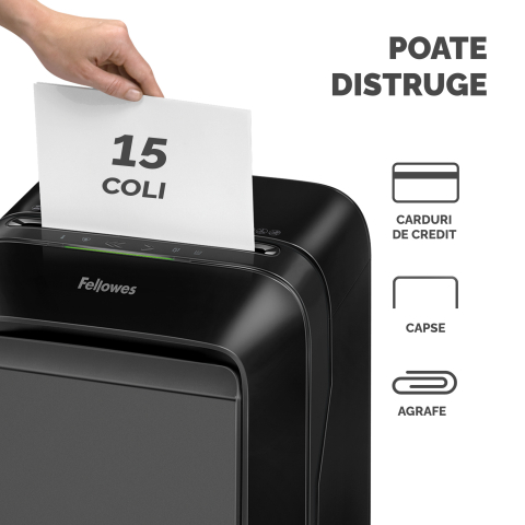 Distrugator documente lx211 micro-cut negru fellowes [2]