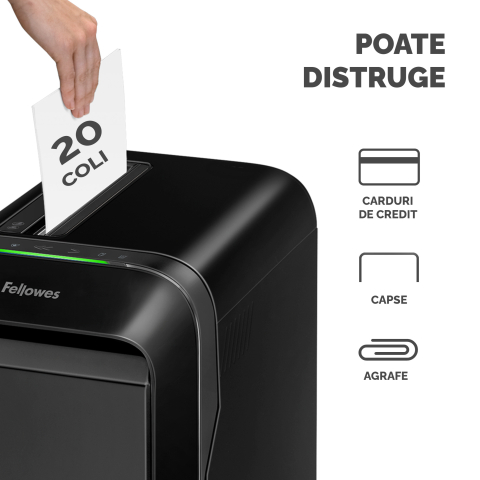 Distrugator documente lx221 micro-cut negru fellowes [2]