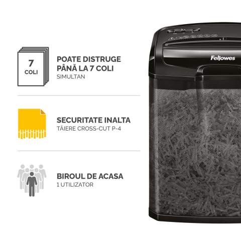 Distrugator documente m-7cm cross-cut fellowes [1]